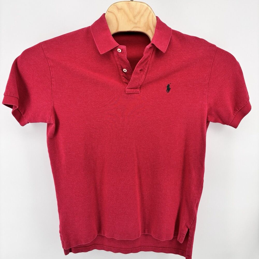 Polo Ralph Lauren Men's M Red Polo Shirt 100% Cotton Pony Logo